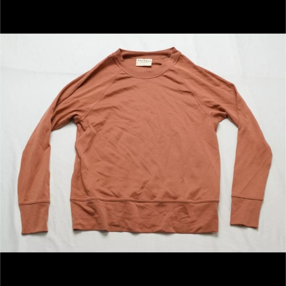 Hernest Project Lucile Midweight Crewneck Sweatshirt Copper Brown Size S